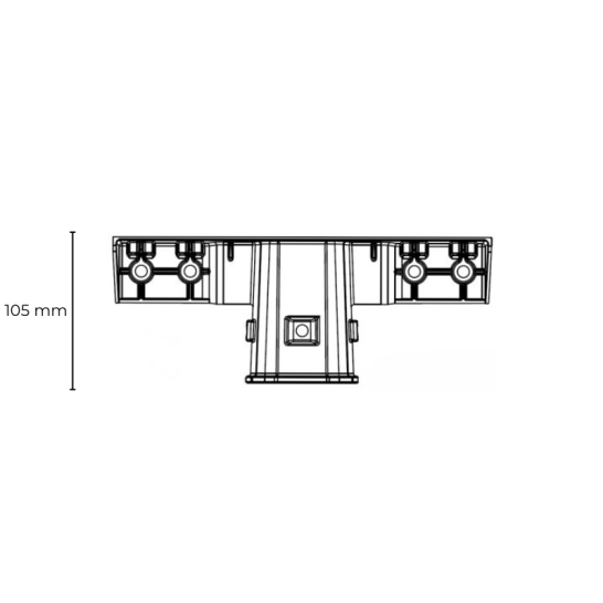 Fixation pour projecteur sur mât diamètre 60mm.