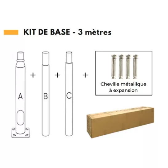 Mât d’éclairage modulaire SPLIT POLE