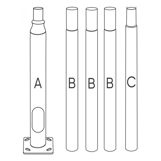 Mât d’éclairage modulaire SPLIT POLE