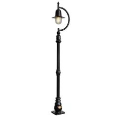 Lampadaire en fonte col de cygne vintage 1,5 m (Harte H504)