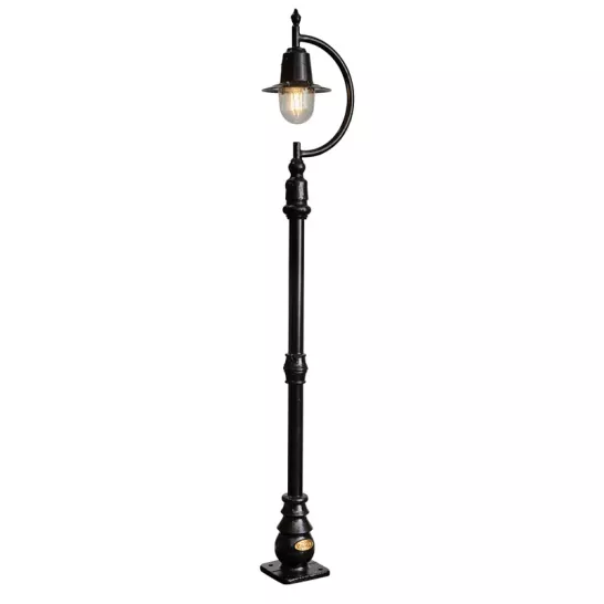 Lampadaire en fonte col de cygne vintage 1,5 m (Harte H504)