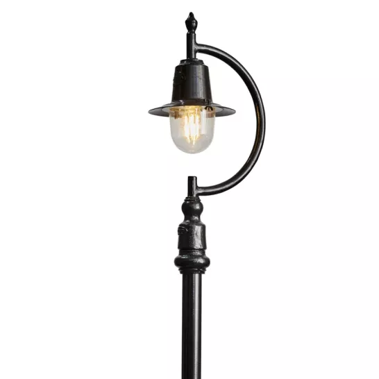 Lampadaire en fonte col de cygne vintage 1,5 m (Harte H504)