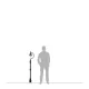 Lampadaire en fonte col de cygne vintage 1,5 m (Harte H504)