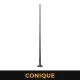 Mât en acier galvanisé cylindro-conique