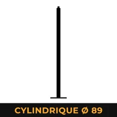 Mât cylindrique en acier avec diamètre 89mm