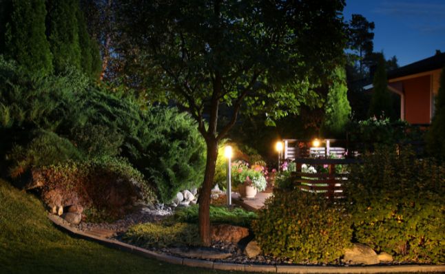 éclairage led pour jardin