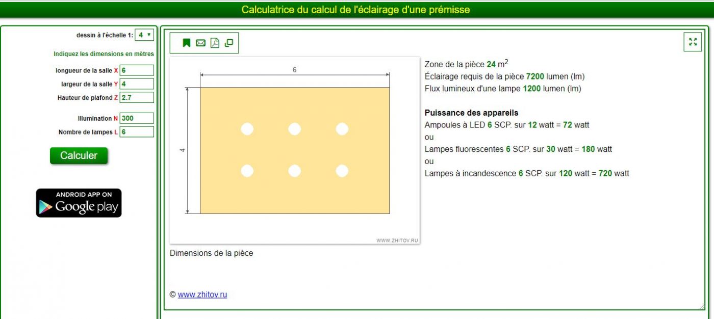 Logiciel pour réaliser une étude d'éclairage en ligne