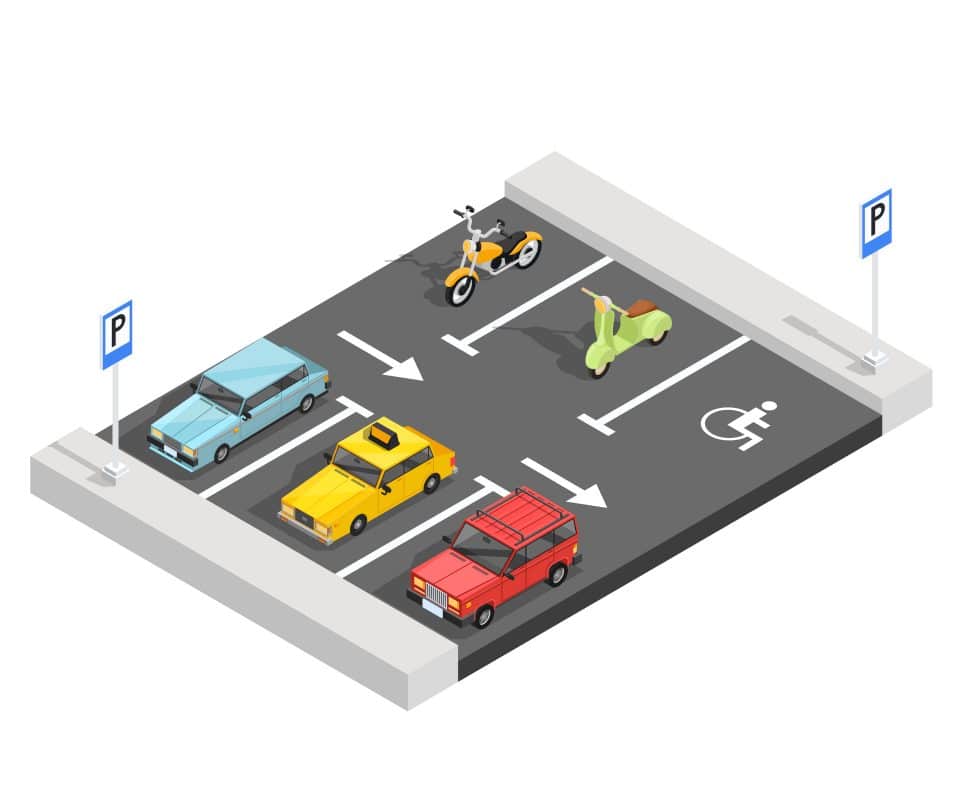 illustration d'un parking extérieur