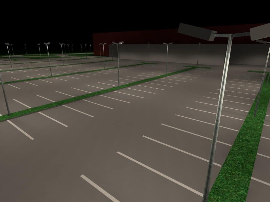 etude d'éclairage d'un parking