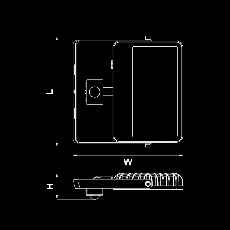 dimension des projecteurs avec détecteur de mouvement