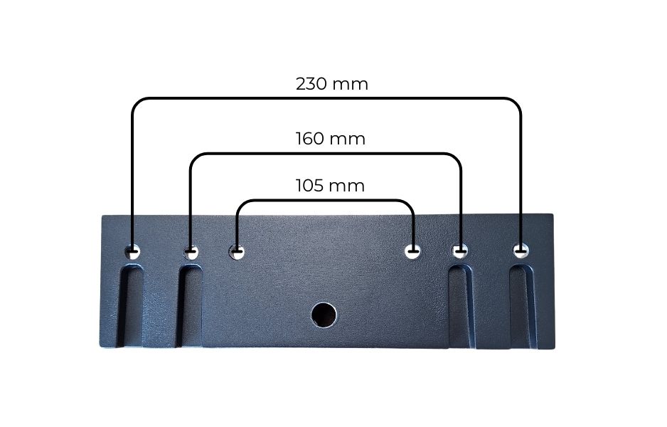 entraxe de fixation pour les projecteurs