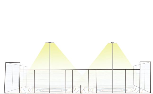 luminaire avec diffusion asymétrique